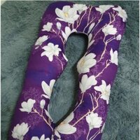 [HCM]Gối Ôm Bà Bầu Hình Chữ U Có Ruột Bông,vải mềm mịn,bông trắng-mẫu khủng long xanh