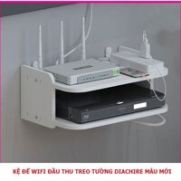 [HCM]Kệ wifi 2 tầng treo tường kiểu mới (Trắng) + BH 3 tháng 1 Đổi 1