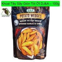 [HCM]Khoai Tây Sấy Giòn Tỏi Ớt DJ&A - 100g - Ít béo hơn so với khoai tây chiên thường 25%. Không chứa bột ngọt