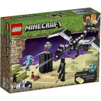 [HCM]LEGO Minecraft The End Battle 21151 Ender Dragon Building Kit Includes Dragon Slayer and Enderman Toy Figures for Dragon Fighting Adventures (222 Pieces)