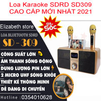 [HCM]Loa karaoke di động Loa nhật công suất lớn Loa Karaoke Bluetooth SDRD SD309 MỚI NHẤT 2021 kèm 2 mic không dây Âm Thanh Nổi Stereo 3D ấn tượng hiết kế đơn giản Âm Thanh tràn sống động Bảo Hành 1 Đổi 1