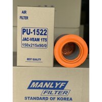 [HCM]Lọc gió động cơ Manlyf PU-1522 cho Xe tải JAC, Xe tải Veam 1.5 tấn (150x215x90/0)