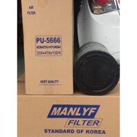 [HCM]Lọc gió động cơ Manlyf PU-5666 cho Xe Hyundai, Komatsu (235x470x132/0)