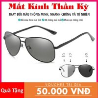 [HCM]Mat kinh than ky mat kinh thong minh mat kinh doi mau tự chuyển màu theo ngày đêm tính năng phân cực polarized chống lóa tự sẫm màu bảo vệ khi phát hiện có tia UV gây hại - Tặng Voucher 50k. Mat kinh than ki T Pro