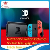 [HCM]Máy chơi game Nintendo Switch hack - Bản đời mới V2 Pin trâu gấp đôi fullbox tặng kèm thẻ nhớ 128gb