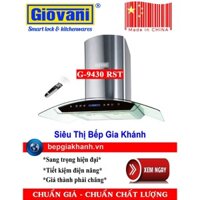 [HCM]Máy hút mùi kính cong có điền khiển từ xa 90cm Giovani G-9430 RST sản xuất Trung Quốc