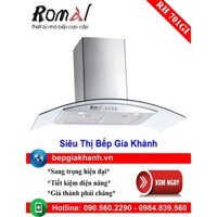 [HCM]Máy hút mùi nhà bếp dạng kính cong 70cm Romal RH 701GI