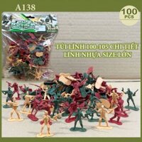 [HCM]Mô Hình Lính Nhựa - Túi Lính Đồ Chơi - Đồ Chơi Quân Đội - Diệp Linh A138