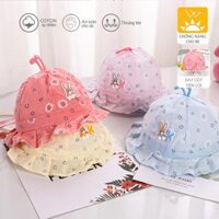 [HCM]Mũ cho trẻ sơ sinh từ 0-6 tháng vải cotton mềm 2 lớp thiết kế rộng vành tai thỏ dễ thương HOT Xuân Hè