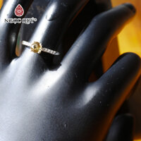 [HCM]Nhẫn bạc nữ đá Citrine mệnh thổ kim - Ngọc Qúy Gemstones