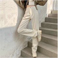 [HCM]QUẦN JEANS NỮ ỐNG SUÔNG LƯNG CAO DÀI CHẠM MẮT CÁ