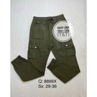 {HCM}_Quần Jogger Nam Túi Hộp, Quần Dài Kaki Nam Lưng Thun Có Dây Rút