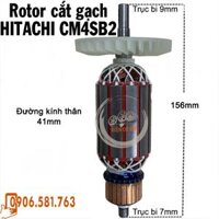[HCM]Rotor cắt gạch HITACHI CM4SB CM4SB2 - Tặng chổi than