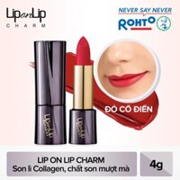 [HCM]Son lì Collagen siêu mịn Lip On Lip Charm Sweet Rose 4g (Hồng đỏ)