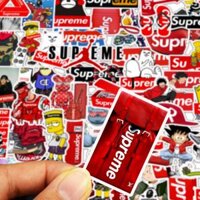 [HCM]Sticker SUPREME nhựa PVC không thấm nước dán nón bảo hiểm laptop điện thoại Vali xe Cực COOL #68