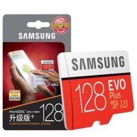 [HCM]Thẻ nhớ MicroSDXC Samsung Evo Plus 128GB 100MB/s U3 4K (Đỏ) + Tặng đầu đọc thẻ nhớ MicroSD