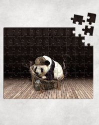 [HCM]Tranh ghép hình hình con Gấu Trúc - Khổ A5 A4 - 80 mảnh ghép và 120 mảnh ghép