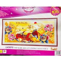 [HCM]Tranh thêu chữ thập Phật Di Lặc nhiều mẫu và kích thước