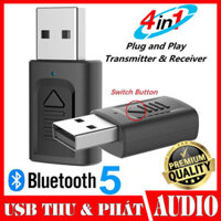 [HCM]USB Audio Bluetooth 5.0 Thu Phát Âm Thanh Chuyên Nghiệp Có Nút Chuyển Đổi Thiết Bị Thu Phát Audio Bluetooth Cho Amply Karaoke Tivi Xe Hơi Loa Laptop Máy Tính PC cục phát bluetooth âm thanh thiết bị thu phát âm thanh bluetooth CuuLongStore