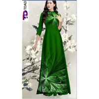 [HCM]Vải áo dài cao cấp hoạ tiết hoa lá cách điệu (lụa hải đường/ lụa hồng chiêu quân)