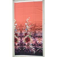 [HCM]Vải áo dài cao cấp, hoạ tiết hoa hồng trong mưa (lụa Bảo Anh in ngang)