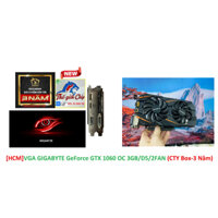 [HCM]VGA (Cạc màn hình) GIGABYTE GeForce GTX 1060 OC 3GB/D5/2FAN (CTY Box-3 Năm)
