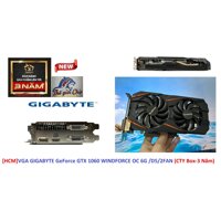 [HCM]VGA (Cạc màn hình) GIGABYTE GeForce GTX 1060 WINDFORCE OC 6G /D5/2FAN (CTY Box-3 Năm)