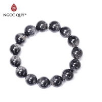 [HCM]Vòng tay trơn đá thạch anh tóc đen 13mm mệnh thủy mộc - Ngọc Qúy Gemstones