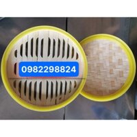 [HCM]Xửng / Lồng Hấp Bánh Bao và Há Cảo Bằng Tre Viền Nhựa IN-TL