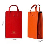 [HĐ] Túi da mềm đựng 2 chai rượu vang cao cấp - TD