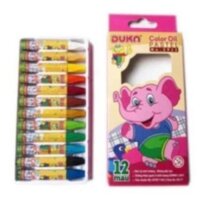 HDAT5 - Bút Sáp Dầu Duka 12 Màu - Hộp Giấy