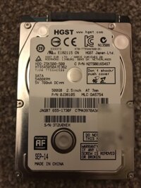 HDD Laptop HGST 500G Sata 3 7200RPM