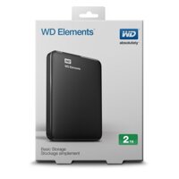 HDD WD Elements 2TB 2.5'' - Ổ cứng di động WD 2 TB - Ổ cứng gắn ngoài western 2TB