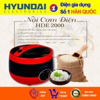 [HDEO] Nồi Cơm Điện Cơ [Chính Hãng] Hyundai Hàn Quốc HDE 2000R Công Suất 500W 1.2L Công Nghệ Nấu 3D giữ Nhiệt Lâu