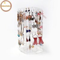 Hdmclaire Xoay 360 Độ Hộp Bảo Quản Trang Sức Bông Tai Hiển Thị Đứng Bông Tai Nhựa Người Tổ Chức Giá Đỡ Trưng Bày Trang Sức Hộp Đựng Trang Điểm VN