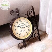 Hdmeliana Đồng hồ làm vườn Đồng hồ chống nước ngoài trời, Đồng hồ làm vườn chống nước, có nhiệt kế Máy đo độ ẩm Đồng hồ treo tường kim loại cổ điển 12 Inch VN