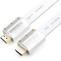 HDMI Dây Nối Chất Lượng Cao 2.0 Kết Nối Ti Vi Viễn Thông Hộp Set-top Cáp Dữ Liệu 1/2/3/5/8/10/ 15 M 4k Trắng HDMI Dẹt HDIM HDM1 Kéo Dài