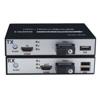 HDMI extender 20km - Bộ kéo dài HDMI và USB qua dây QUANG xa 20KM - Hỗ trợ 2 cổng kết nối HDMI