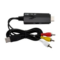 HDMI to RCA Converter Adapter Cable 1080P HDMI to AV 3RCA CVBs Composite Video Audio Supports for Chromecast PC Laptop Xbox HDTV DVD