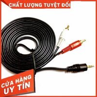 [HDMusictechnology] Dây cáp loa 3.5mm ra 2 bông sen dài 10m kết nối tivi wifi với amply hoặc loa kéo
