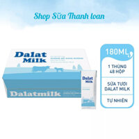 [HDS T4-2024] Thùng Sữa Tươi Tiệt Trùng Không Đường Dalat Milk 180ml.