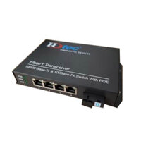 HDTEC Fiber Switch PoE 4 Port 100M