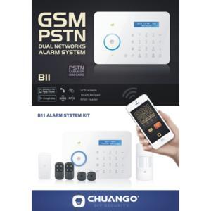 Hệ thống báo trộm không dây dùng SIM và line điện thoại CHUANGO CG-B11