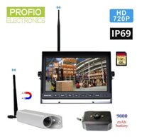 Hệ thống camera xe nâng bộ không dây (bộ wifi) - Màn hình LCD có ghi hình + camera HD 720P + pin 9000 mAh