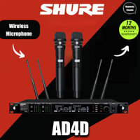 Hệ Thống Không Dây Micro Sân Khấu Shure AD4D/KSM8, Micro Không Dây UHF 2 Kênh, Micro Không Dây Kim Loại