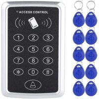 Hệ thống kiểm soát truy cập cửa độc lập Bộ điều khiển bàn phím Bàn phím RFID để nhả cửa + 10 Keyfobs
