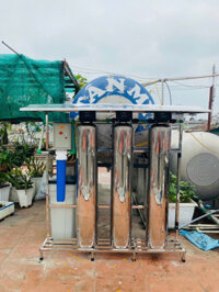 Hệ Thống Lọc Nước Tổng 3 Cột Inox – Van Tự Động – Có Mái Che