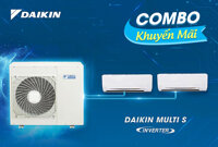 Hệ thống máy lạnh Daikin multi s inverter 3.0HP – 1 dàn nóng 2 dàn lạnh (1.5 + 1.5 Hp) MKC70SVMV-CTKC35RVMV+CTKC35RVMV