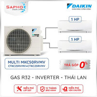 Hệ Thống Máy Lạnh Điều Hoà Multi S Daikin Inverter Combo MKC50RVMV/CTKC25RVMV+CTKC25RVMV Gas R32 Treo Tường 1 Chiều Lạnh Hàng Chính Hãng- chỉ giao tại HCM