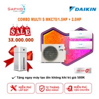 Hệ Thống Máy Lạnh Multi S Daikin MKC70SVMVCTKC35RVMVCTKC50RVMV Gas R32 Treo Tường Inverter 1 Chiều Lạnh Hàng Chính Hãng - Chỉ giao tại HCM